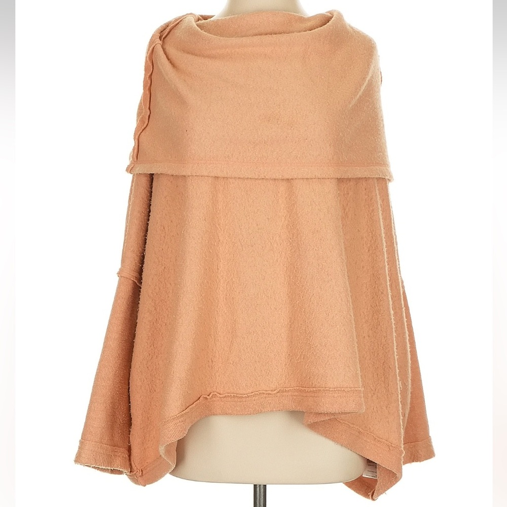 Free People womans textured oversized open back pullover size S